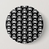 schwarzer Schädel Button (Vorderseite)
