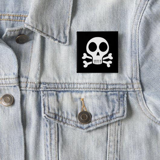 schwarzer Schädel Button (Beispiel)