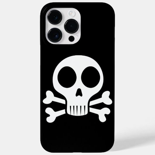schwarzer Schädel Case-Mate iPhone Hülle (Rückseite)