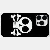 schwarzer Schädel Case-Mate iPhone Hülle (Rückseite (Horizontal))