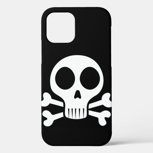 schwarzer Schädel Case-Mate iPhone Hülle (Rückseite)