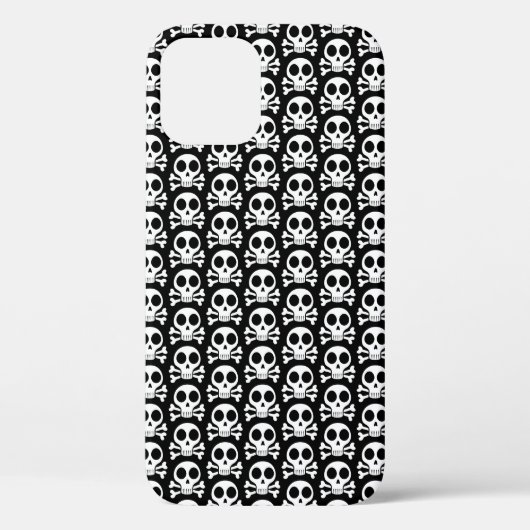 schwarzer Schädel Case-Mate iPhone Hülle (Rückseite)