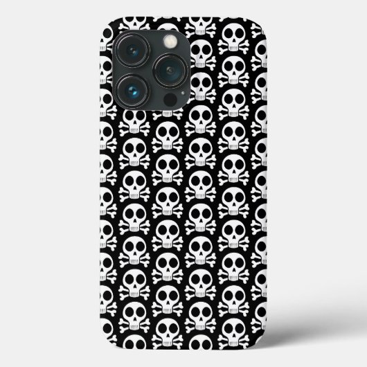 schwarzer Schädel Case-Mate iPhone Hülle (Rückseite)