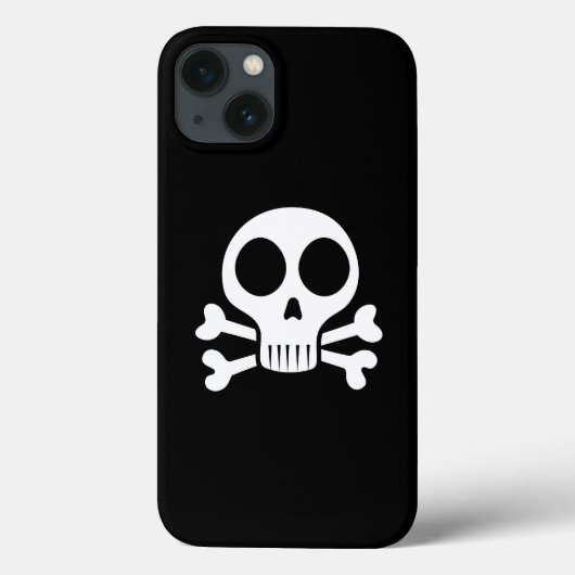 schwarzer Schädel Case-Mate iPhone Hülle (Rückseite)