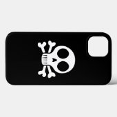 schwarzer Schädel Case-Mate iPhone Hülle (Rückseite (Horizontal))