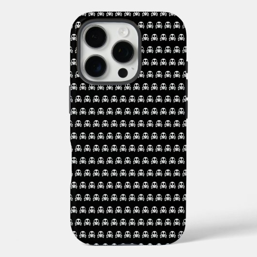 schwarzer Schädel Case-Mate iPhone Hülle (Rückseite)