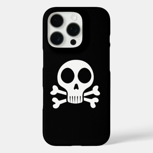 schwarzer Schädel Case-Mate iPhone Hülle (Rückseite)