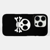 schwarzer Schädel Case-Mate iPhone Hülle (Rückseite (Horizontal))