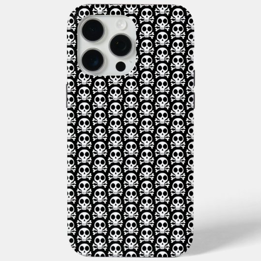 schwarzer Schädel Case-Mate iPhone Hülle (Rückseite)