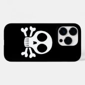 schwarzer Schädel Case-Mate iPhone Hülle (Rückseite (Horizontal))