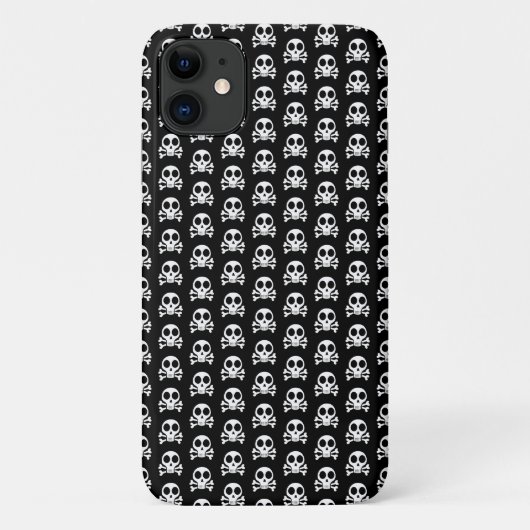 schwarzer Schädel Case-Mate iPhone Hülle (Rückseite)