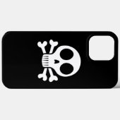 schwarzer Schädel Case-Mate iPhone Hülle (Rückseite (Horizontal))