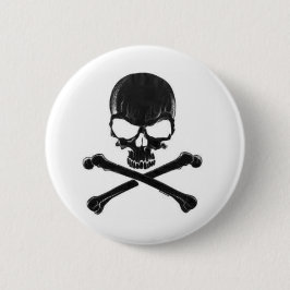 Schwarzer Schädel/Crossbone Button