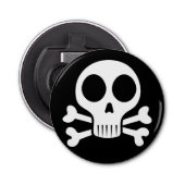 schwarzer Schädel Flaschenöffner (Vorderseite)