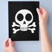 schwarzer Schädel Flyer (Hand)