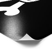 schwarzer Schädel Fotodruck (Ecke)