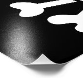 schwarzer Schädel Fotodruck (Ecke)