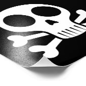 schwarzer Schädel Fotodruck (Ecke)