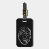 Schwarzer Schädel Gepäckanhänger (Vorderseite vertikal)