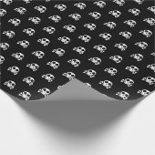 schwarzer Schädel Geschenkpapier (Ecke)