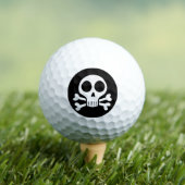 schwarzer Schädel Golfball (Insitu T-Shirt)