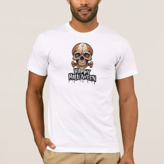 Schwarzer Schädel, Halloween Vibe T-Shirt