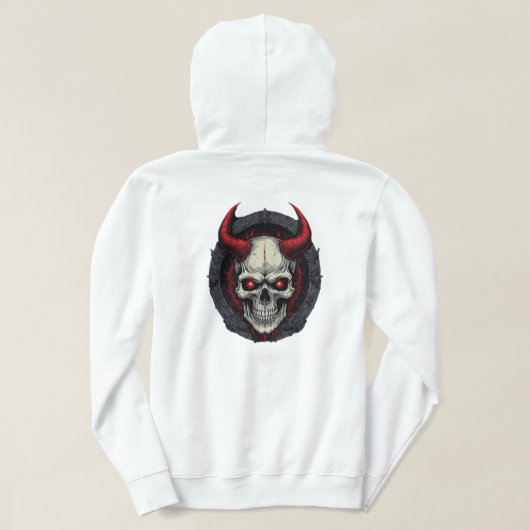 Schwarzer Schädel Hoodie (Design Rückseite)