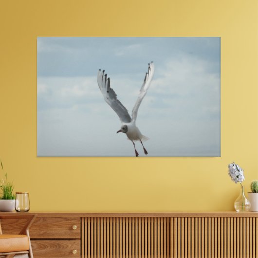 Schwarzer Schädel im Flug Leinwanddruck (Insitu (Wohnzimmer))