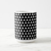 schwarzer Schädel Kaffeetasse (Mittel)