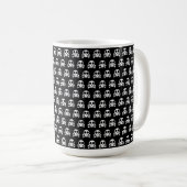 schwarzer Schädel Kaffeetasse (VorderseiteRechts)
