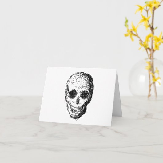 Schwarzer Schädel. Karte (Gelbe Blume)