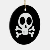 schwarzer Schädel Keramik Ornament (Rechts)