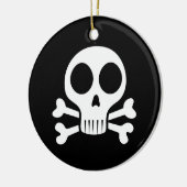 schwarzer Schädel Keramik Ornament (Links)