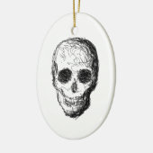 Schwarzer Schädel Keramikornament (Links)