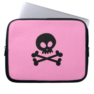 Schwarzer Schädel Laptopschutzhülle
