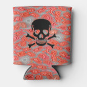 Schwarzer Schädel Lava kann zwei Seiten kühlen Dosenkühler (Vorderseite)