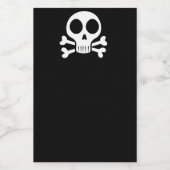 schwarzer Schädel Lebensmitteletikett (Einzelnes Label)