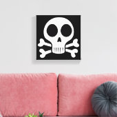 schwarzer Schädel Leinwanddruck (Insitu (Wohnzimmer))