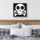 schwarzer Schädel Leinwanddruck (Insitu (Schlafzimmer))