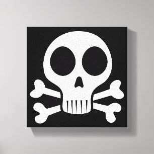 schwarzer Schädel Leinwanddruck