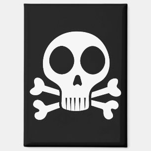 schwarzer Schädel Magnet