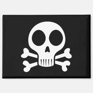 schwarzer Schädel Magnet