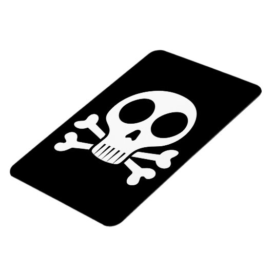 schwarzer Schädel Magnet (Linke Seite)