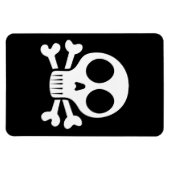 schwarzer Schädel Magnet (Horizontal)