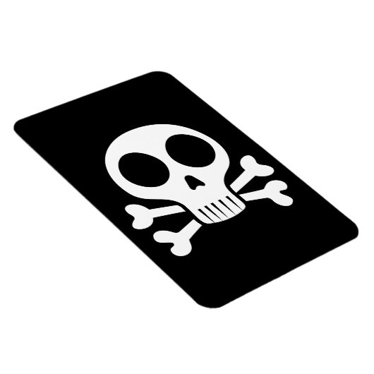 schwarzer Schädel Magnet (Rechte Seite)