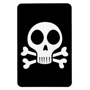 schwarzer Schädel Magnet