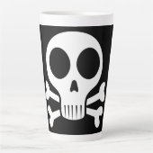 schwarzer Schädel Milchtasse (Vorderseite)