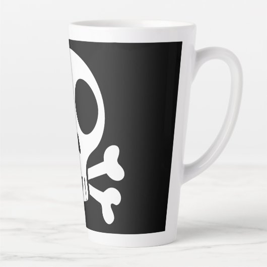 schwarzer Schädel Milchtasse (Rechts)