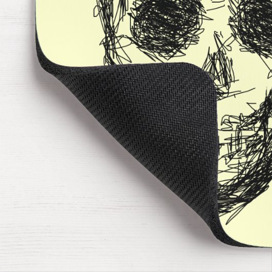 Schwarzer Schädel Mousepad (Ecke)