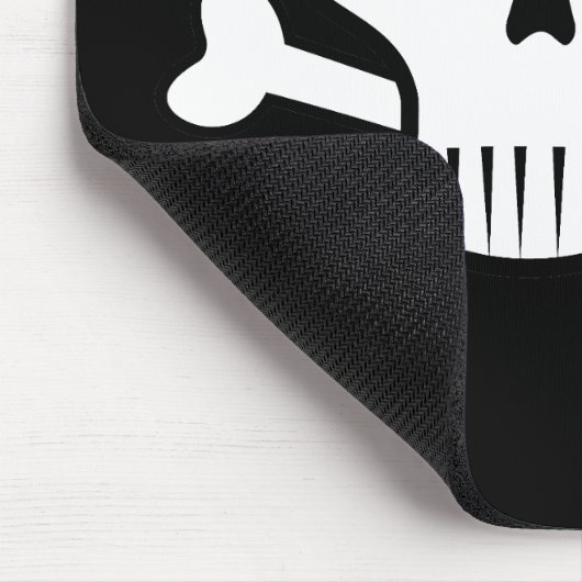 schwarzer Schädel Mousepad (Ecke)